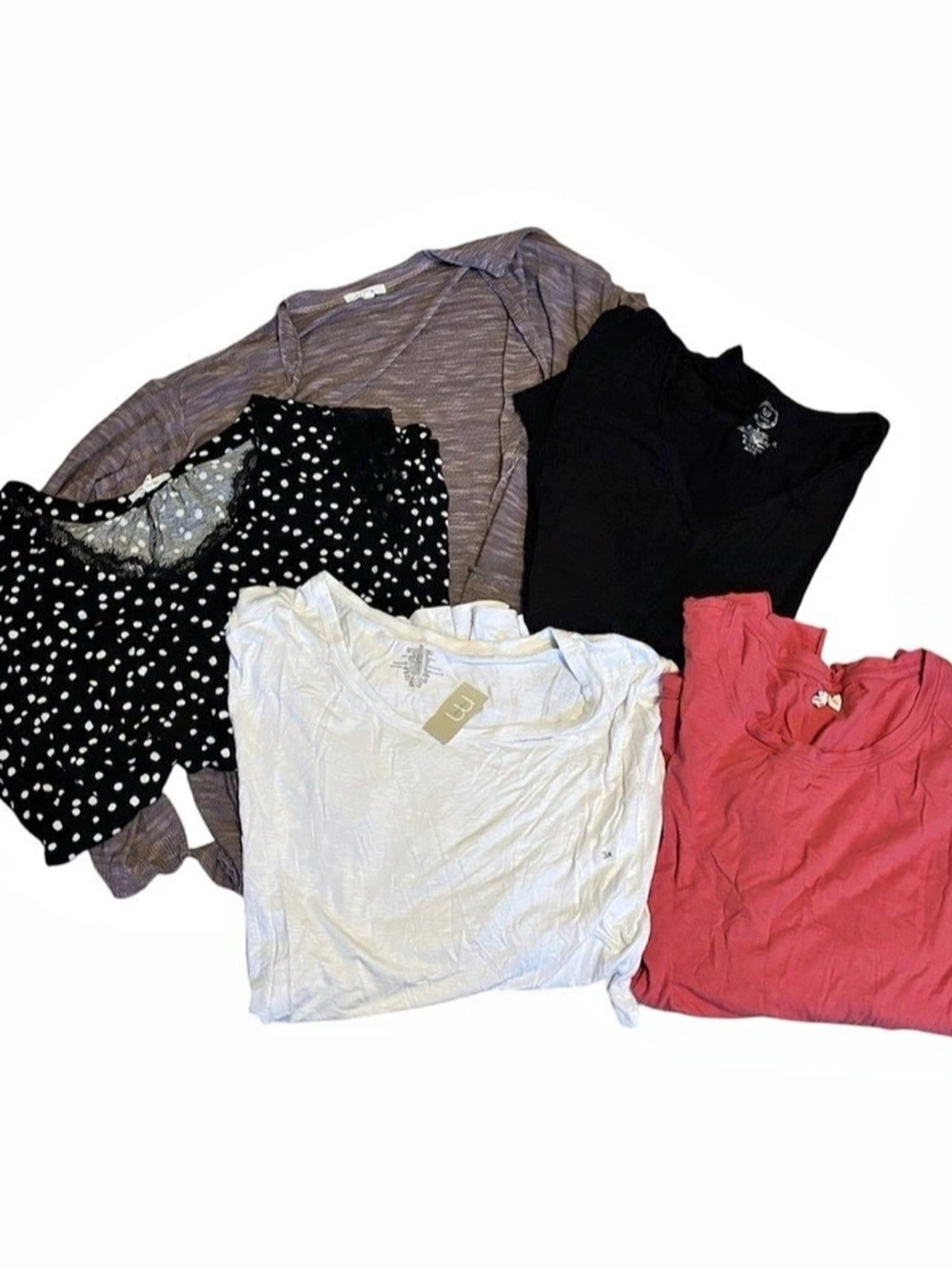 Bundle of 5 Maurices Women's Plus Size Items - 4 Shirts + 1 Cardigan Sweater 3X